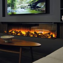 British Fires New Forest 1900 Built In Panoramic LED Media Wall Electric Fire