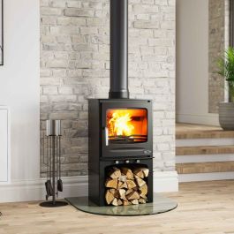 Henley Sherwood 7 Eco Design Multi Fuel Stove + Log Store | Flame ...